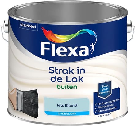 Flexa - Strak In De Lak Buitenlak Zijdeglans - Iets Eiland - Mengverf - 2,5 L