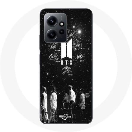 Coque - BTS - Xiaomi Redmi Note 12 4G - Souple - Noir - Membres BTS