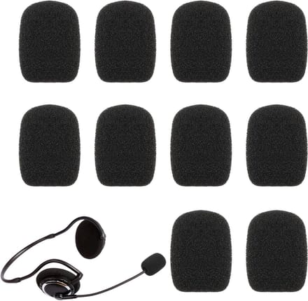 10 Stuks Schuim Covers voor Headset Microfoons, Geluiddempende Lapel Bescherming, Mini Windbescherming voor Diverse Microfoons