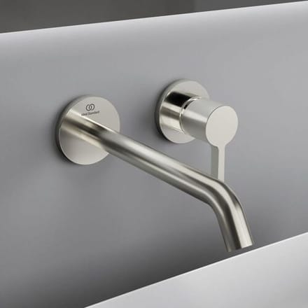 Ideal Standard wall-mounted basin mixer with round rosettes, spout 22 cm A7379GN