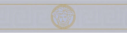 Exclusief luxe behang Profhome 935225-GU behangrand licht gestructureerd met grafisch patroon glimmend goud 0,65 m2