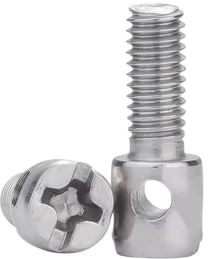 Meterkast Schroeven - Elektrische Kast Bevestiging - Kasten Beveiligen - Geperforeerde As - M4X16 100PCS - Zilver