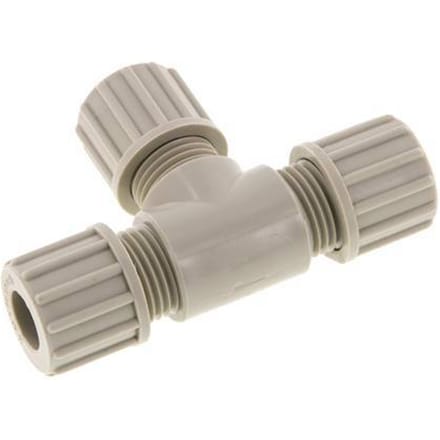 10x8mm PP T-Vorm Knelfitting 10 Bar