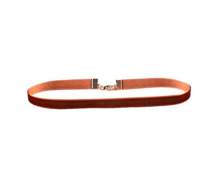 Jomide Choker - Bruin - Retro - Fluweel