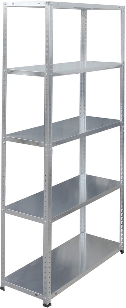 Stellingkast - 150x75x30 cm - 200 kg - zilver