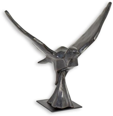 Bronzen beeld - Vliegende duif - sculptuur - 51 cm hoog