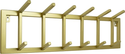 LOFT42 Kapstok Jaimy Single - Goud – Metaal – 6 dubbele haken - 80x24x12