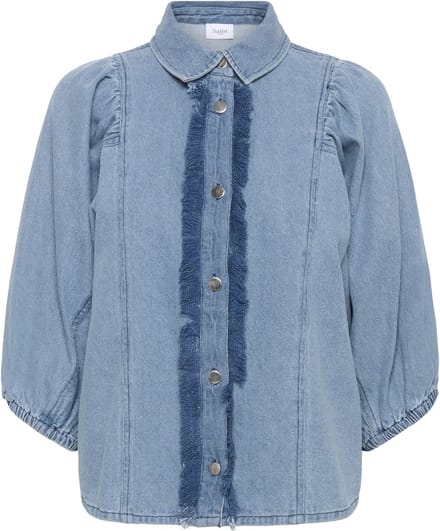 Saint Tropez OthildeSZ Shirt Dames Overhemd - Light Blue Denim