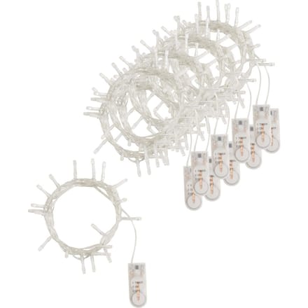 VBS Mini LED snoer lampjes met timer, 10 stuks - 20 LED's