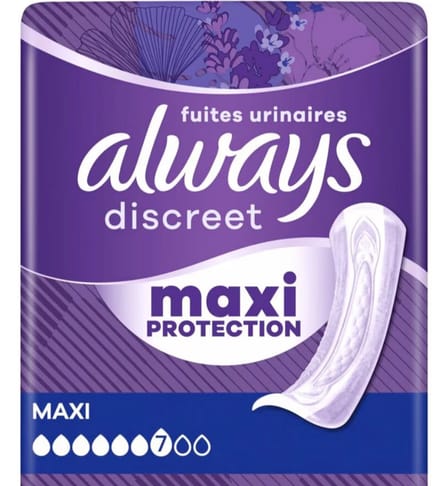 Always Discreet Serviettes Maxi - 3 paquets de 18 protections