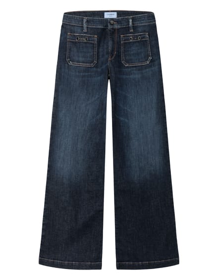 Cambio Ada Patched Pocket Jeans Donkerblauw 9157 0009 03