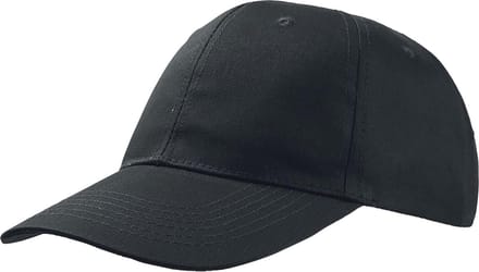 Atlantis Start 6 Paneel Baseball Cap (Zwart)