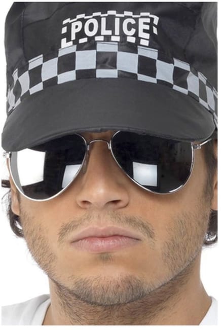 Dressing Up & Costumes | Costumes - Police - Aviator Specs, Silver Mirror