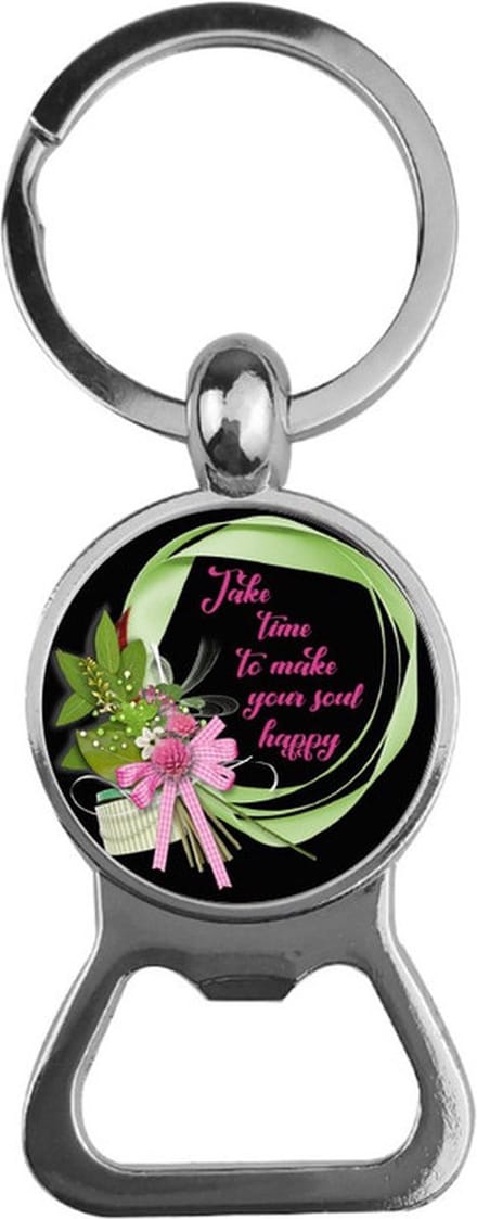 Bieropener Glas - Take Time To Make Your Soul Happy