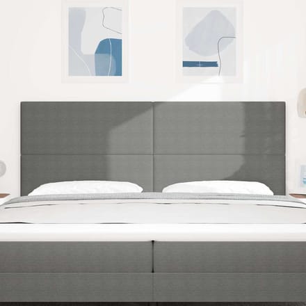 vidaXL - Hoofdbord - Lichtgrijs - 200 - cm - Corduroy - stof