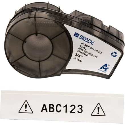 Brady M21-750-595-WT printeretiket Zwart, Wit Zelfklevend printerlabel