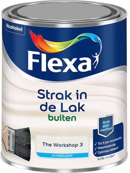 Flexa - Strak In De Lak Buitenlak Zijdeglans - The Workshop 3 - Mengverf - 750 Ml