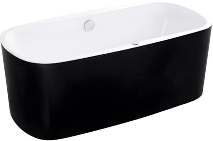 Vente-unique Massagebad met Ledverlichting - balneo therapie SIRGAO - 1 persoon - 155L - 75x150 cm - Zwart