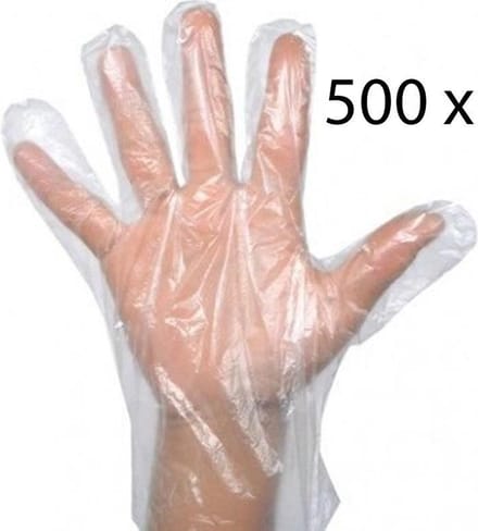 Transparante Plastic Wegwerp Handschoenen PE - 500 Stuks