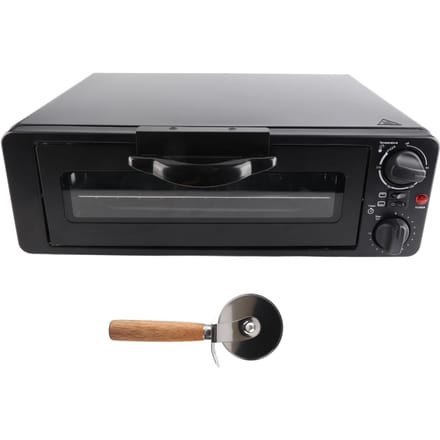 Binnen Pizza Oven 1200W RVS Multifunctioneel Draagbaar Aanrecht Elektrische Pizza Koker L gray