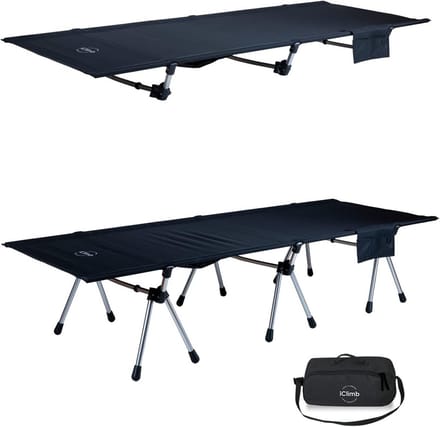 Opvouwbaar Camping Bed Ligtgewicht & Compact - Tweede Hoogte Instelbaar - Snel Opzetten