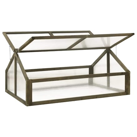vidaXL - Broeikas - 114x80x50 - cm - vurenhout - grijs