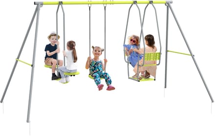 Outsunny Kinderschommel - Metaal - 283x156x180cm - Groen