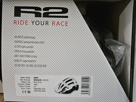 R2 fietshelm Cross - full-wrap in-mold technologie - Wit