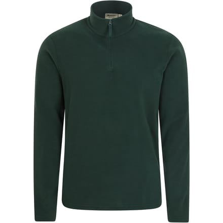 Mountain Warehouse Heren Camber II Half Zip Fleece Top (Donkergroen)
