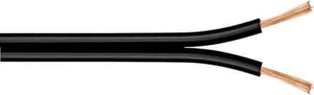 Luidspreker kabel (CCA) - 2x 2,50mm² / zwart - 100 meter