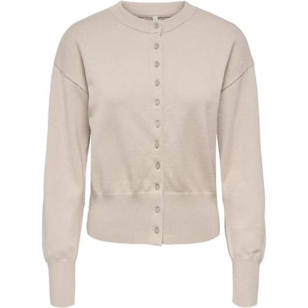 Only Vest Onlmio Ls O-neck Button Cardiga Knt 15377295 Pumice Stone/dtm Button Dames Maat - M