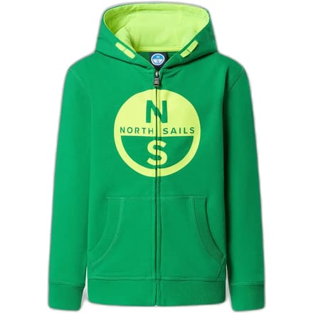 Hoodie met volle ritssluiting en kinderprint North Sails