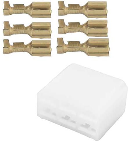 6 polig male connector set