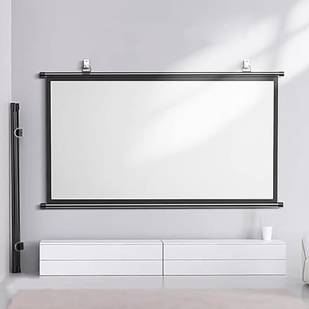 Projectiescherm - Draagbaar scherm - Thuisbioscoop creëren - Handmatig oprolbaar - 72 inch - Zwart