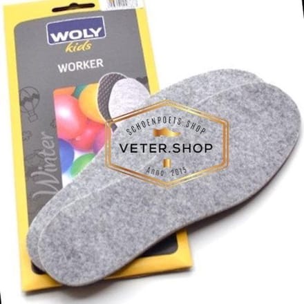 Woly Worker - Extra dikke vilten inlegzool - Maat 37