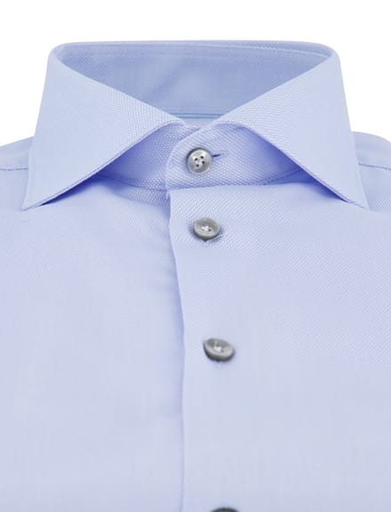 John Miller overhemd tailored fit blauw lange mouw