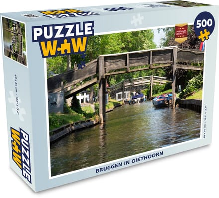 Puzzel Brug - Water - Giethoorn - Legpuzzel - Puzzel 500 stukjes