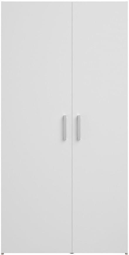 Vente-unique Waskamer opbergmeubel - Licht naturel en wit - B92 x H184 cm - ERKANO