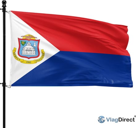 VlagDirect - Sint Maartense vlag - Sint Maarten vlag - 90 x 150 cm.