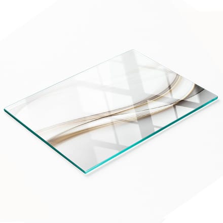 Glazen snijplank met abstracte golfmotieven 80x52 cm
