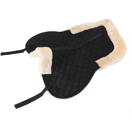Engels Halve Zadelonderlegger Polyester Kunstwol Schokabsorberend Antislip Ademend Zadelonderlegger voor beige