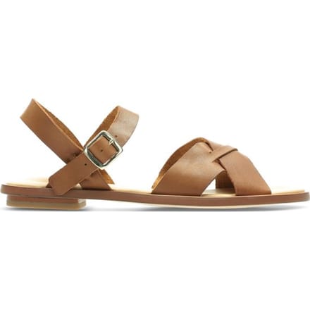 Clarks Willow Gild Dames Sandalen - Tan Leather - Maat 39