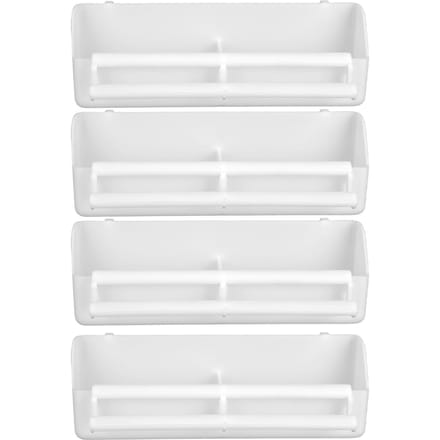 4pcs Mangeoire Perroquets Animal de Compagnie Oiseau Suspendu Nourriture Eau Bol Pigeons Support Cage Outils d'Alimentation white