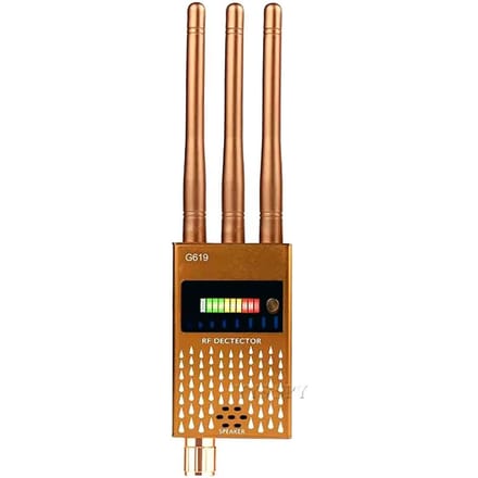 3 Antenne Professionele Anti Spy Detector RF CDMA Signaalzoeker Voor GSM Bug GPS Tracker Draadloze Verborgen Camera Afluisteren G619 goud