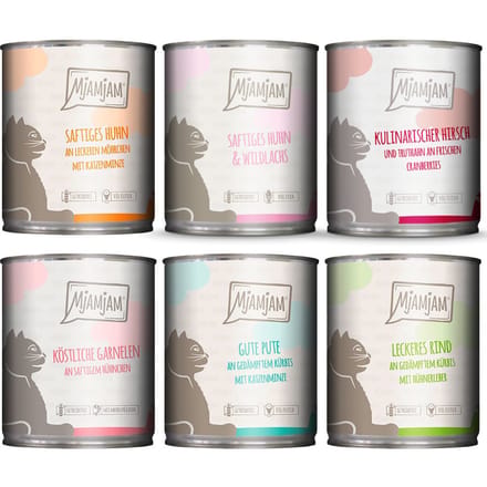 6x800g Mixpack MjAMjAM 6 soorten nat kattenvoer