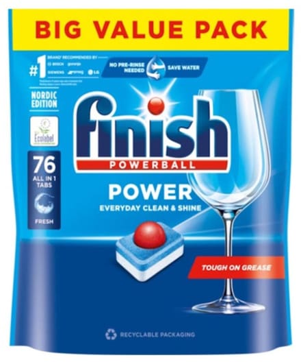 Finish Power All-in-1 Vaatwastabletten Regular - 76 stuks