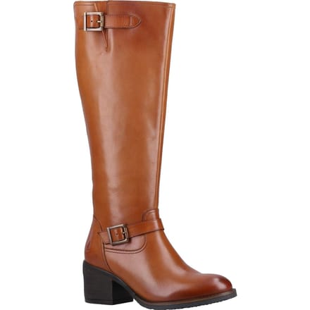 Hush Puppies Heidi Leder Vrouwenlaarzen Tan Leder