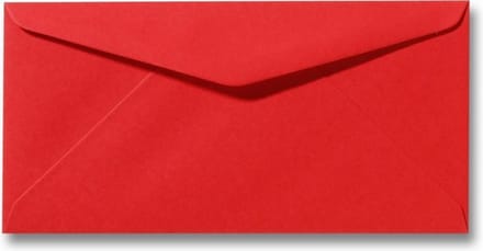Envelop 11 x 22 cm Koraalrood 100 stuks