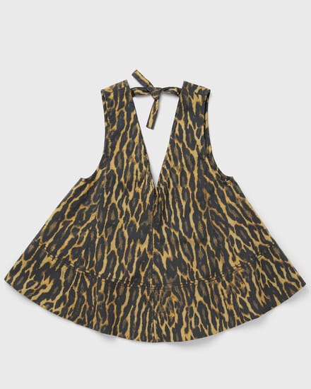 Printed Stretch Cotton A-line Top