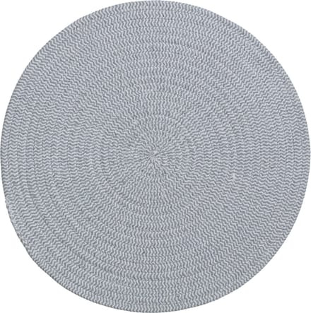 5Five Placemat rond set van 2 katoen Grijs - Wasbaar - Dia 38 cm